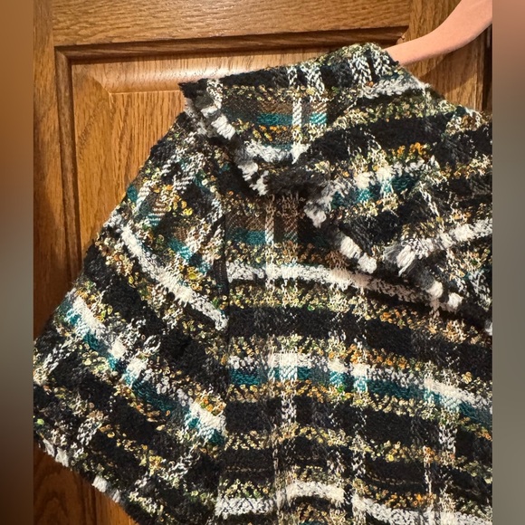 Banana Republic Black Plaid Tweed Textured blouse, size 4 - Picture 7 of 7